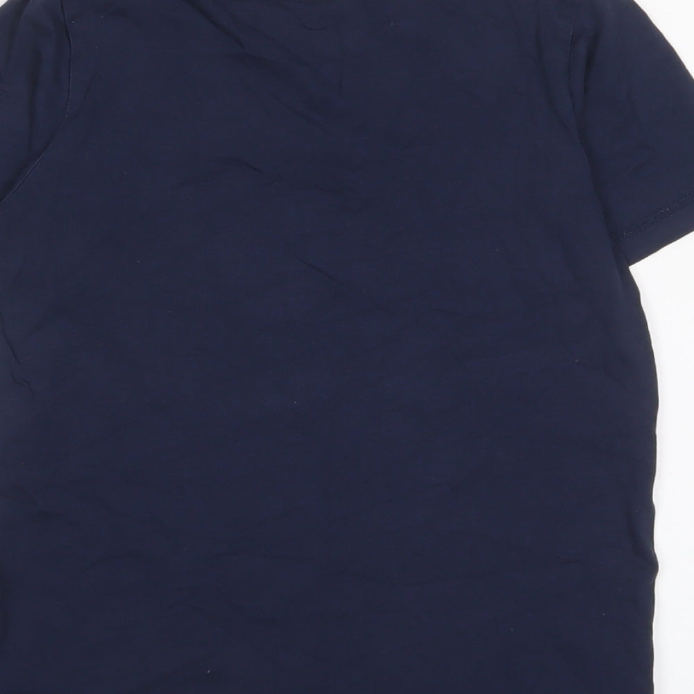 NERF Boys Blue Cotton Basic T-Shirt Size 7-8 Years Crew Neck Pullover