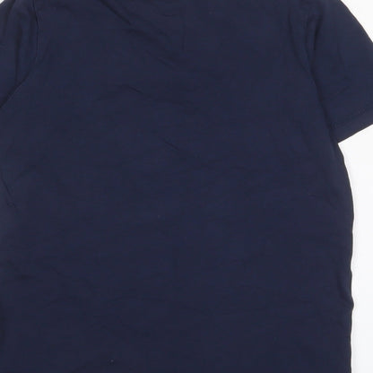 NERF Boys Blue Cotton Basic T-Shirt Size 7-8 Years Crew Neck Pullover