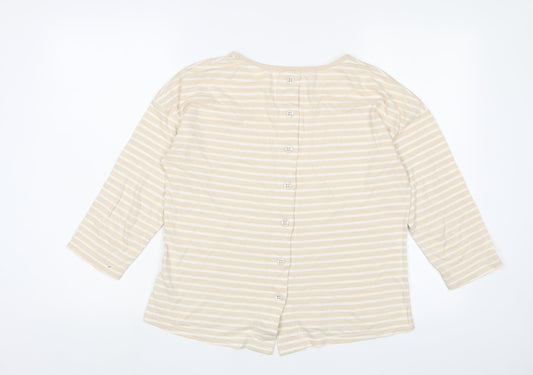 Womens UK Size M Braintree Beige Basic T-Shirt