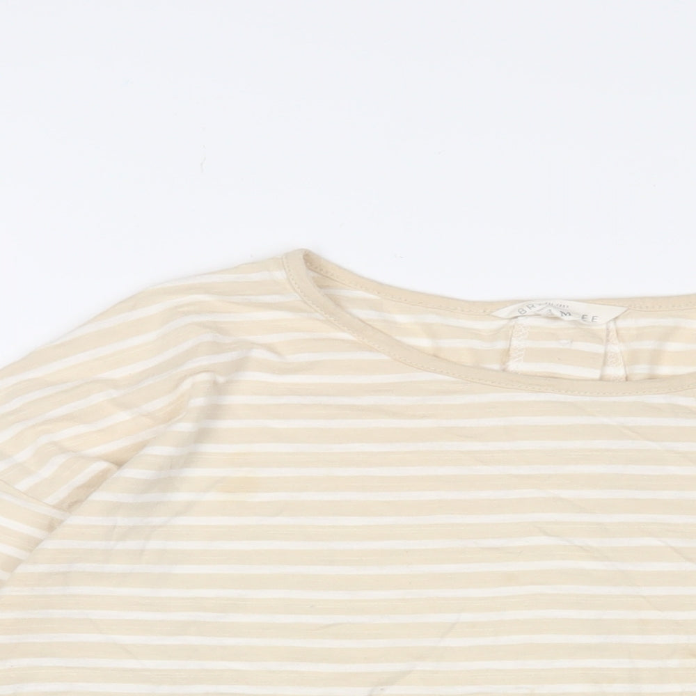 Womens UK Size M Braintree Beige Basic T-Shirt