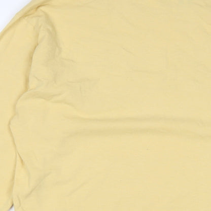 Russell Mens Yellow Cotton T-Shirt Size M Crew Neck - Knights Orlando