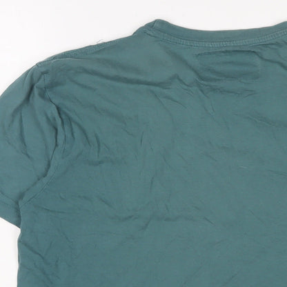 SandStone Mens Blue Cotton T-Shirt Size M Crew Neck