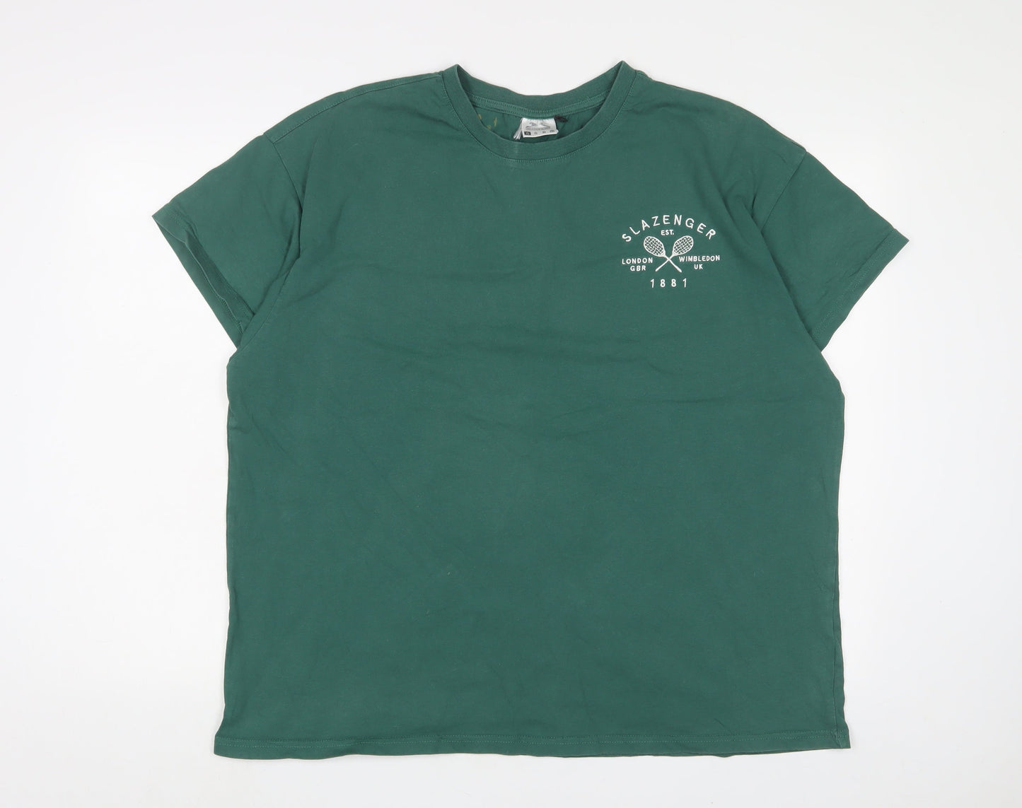 Womens UK Size 16 Slazenger Green Basic T-Shirt