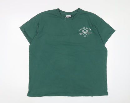 Womens UK Size 16 Slazenger Green Basic T-Shirt