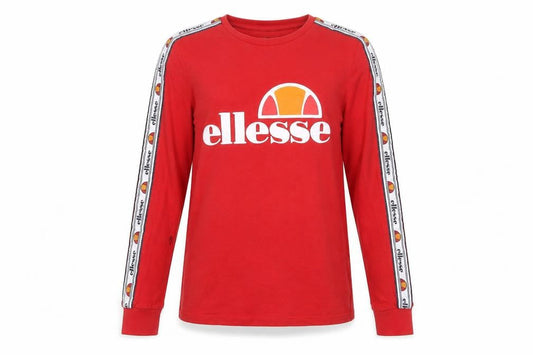 Womens UK Size 10 ellesse Red Basic T-Shirt