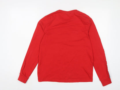 Womens UK Size 10 ellesse Red Basic T-Shirt