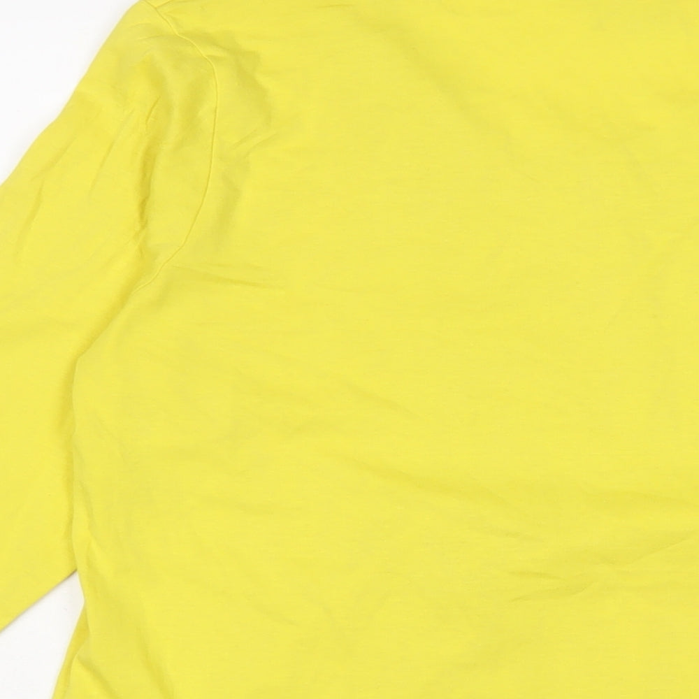 Womens UK Size 16 Cotton Traders Yellow Tunic T-Shirt