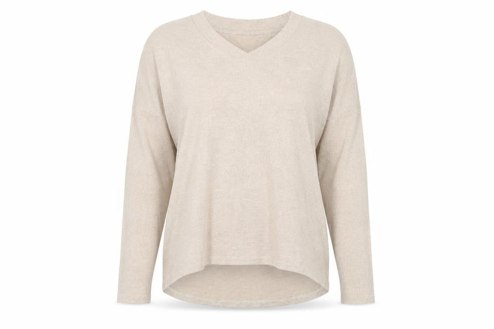 Womens UK Size M Soyaconcept Beige Basic T-Shirt