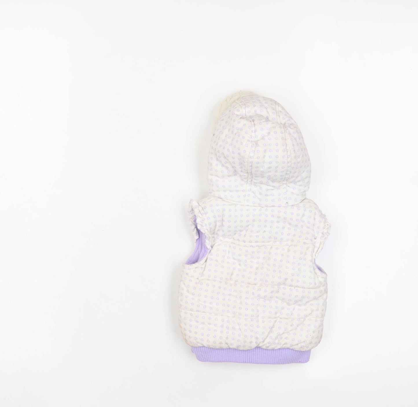 Disney Girls White Geometric Gilet Jacket Size 0-3 Months Zip - The Aristocats