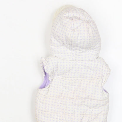 Disney Girls White Geometric Gilet Jacket Size 0-3 Months Zip - The Aristocats