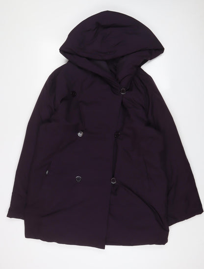 Womens UK Size 10 Claudia Strater Purple Quilted Coat
