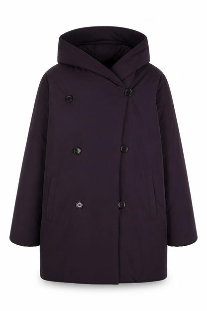 Womens UK Size 10 Claudia Strater Purple Quilted Coat