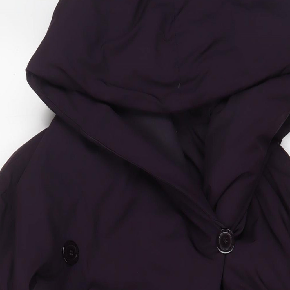 Womens UK Size 10 Claudia Strater Purple Quilted Coat
