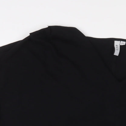 CISO Womens Black Cotton Basic T-Shirt Size 2XL V-Neck