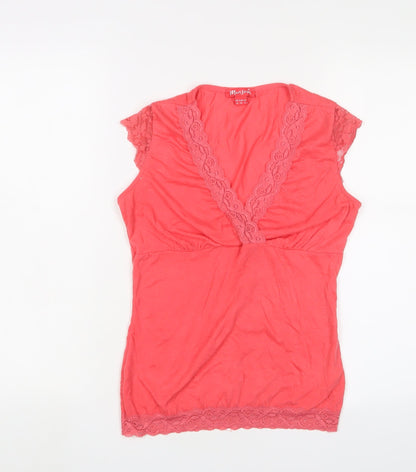 Womens UK Size 10 Monsoon Pink Basic T-Shirt