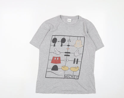 Mens UK Size S Disney Grey  T-Shirt