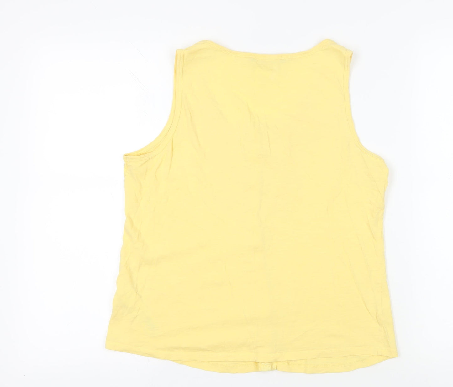 Womens UK Size 12 Marks and Spencer Yellow Basic Button-Up