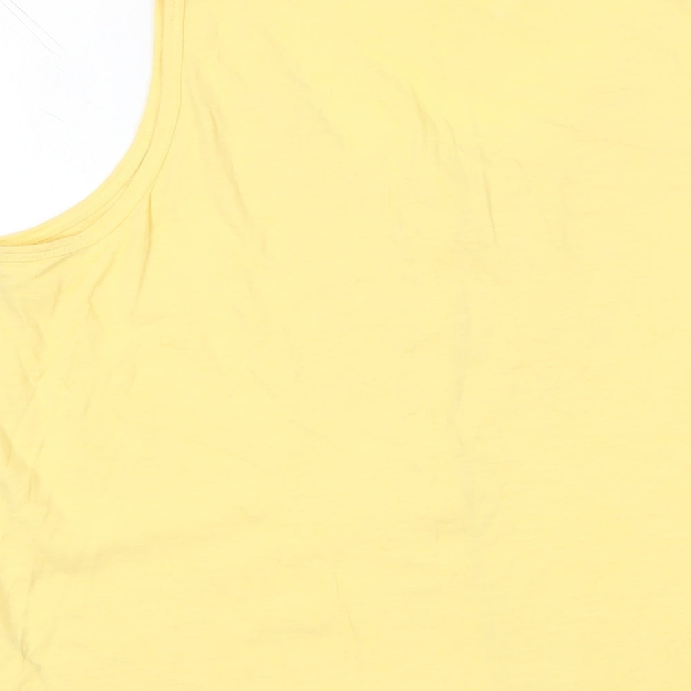 Womens UK Size 12 Marks and Spencer Yellow Basic Button-Up