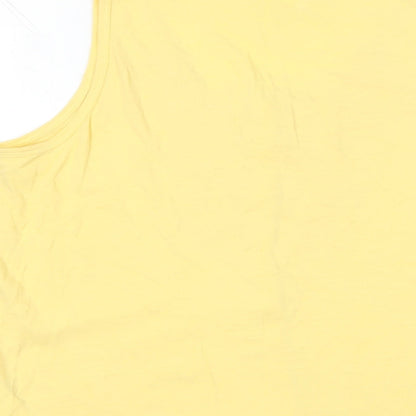 Womens UK Size 12 Marks and Spencer Yellow Basic Button-Up