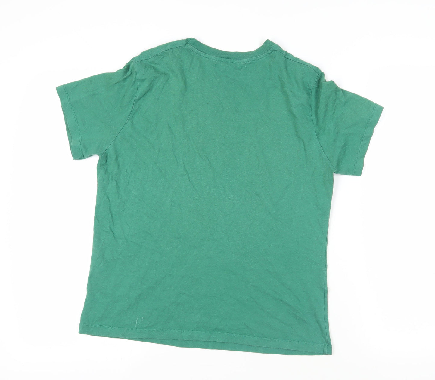 Womens UK Size S Pull&Bear Green Basic T-Shirt