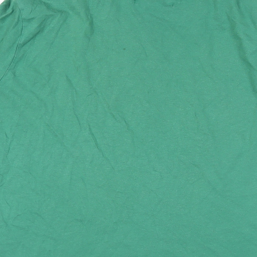 Womens UK Size S Pull&Bear Green Basic T-Shirt