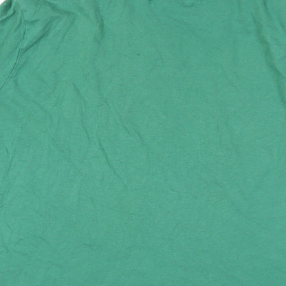 Womens UK Size S Pull&Bear Green Basic T-Shirt
