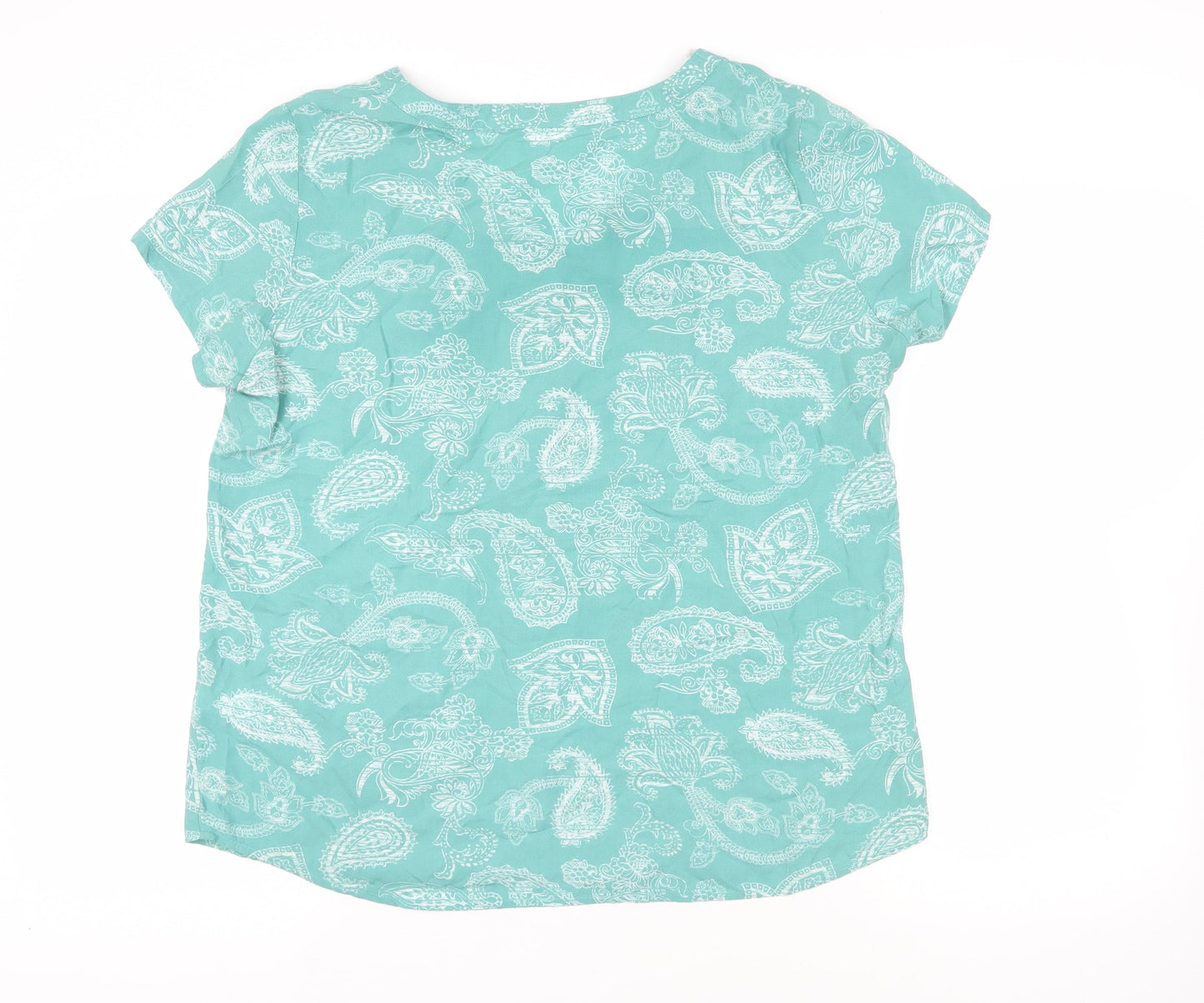 Womens UK Size 16 John Baner Green Basic Button-Up