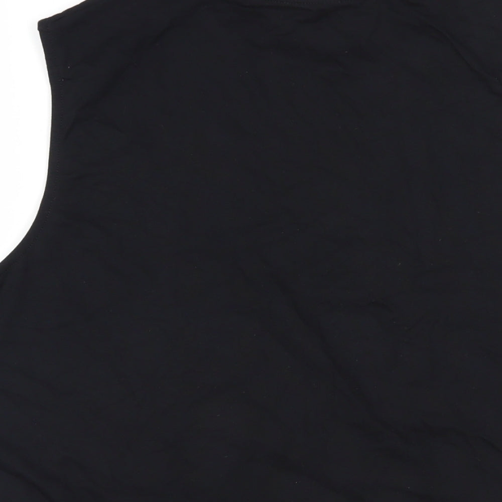Sonder Womens Black Viscose Basic Tank Size 18 Round Neck - Rhinestone