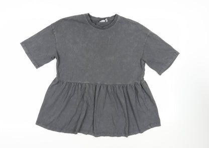 Womens UK Size 8 ASOS Grey Basic T-Shirt