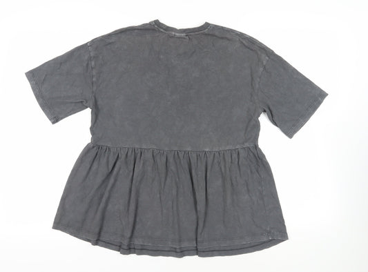 Womens UK Size 8 ASOS Grey Basic T-Shirt