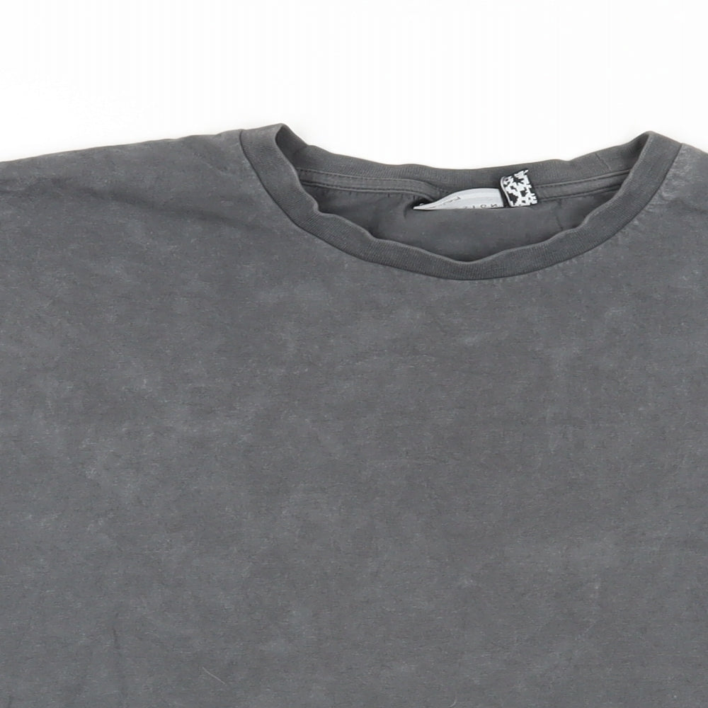 Womens UK Size 8 ASOS Grey Basic T-Shirt