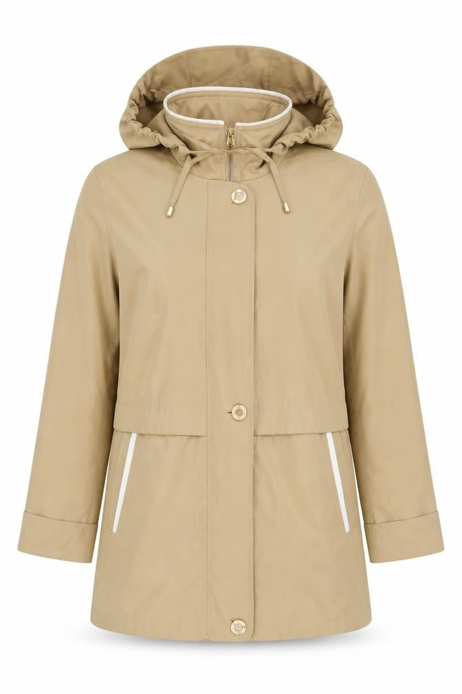 Marks & Spencer Womens Yellow Jacket Size 8 Zip - Hooded