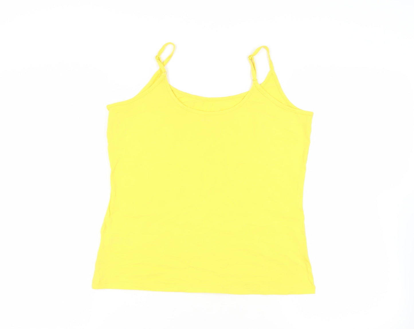 Womens UK Size 14 Marks and Spencer Yellow Camisole Tank