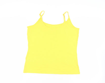 Womens UK Size 14 Marks and Spencer Yellow Camisole Tank