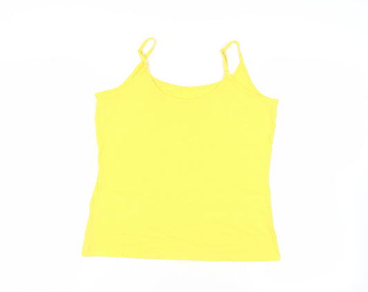 Womens UK Size 14 Marks and Spencer Yellow Camisole Tank