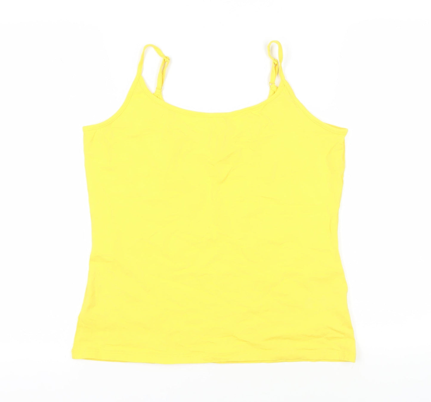 Womens UK Size 14 Marks and Spencer Yellow Camisole Tank