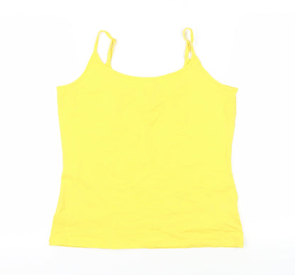 Womens UK Size 14 Marks and Spencer Yellow Camisole Tank