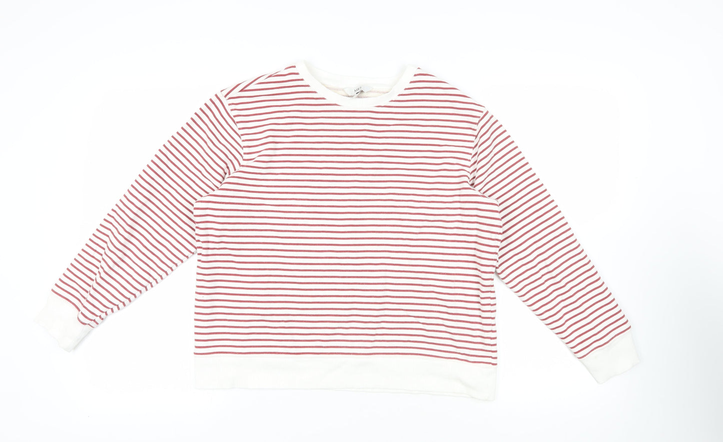 Womens UK Size M Marks and Spencer White Pullover Sweatshirt