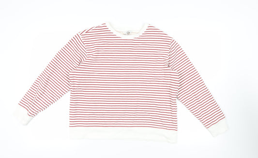 Womens UK Size M Marks and Spencer White Pullover Sweatshirt