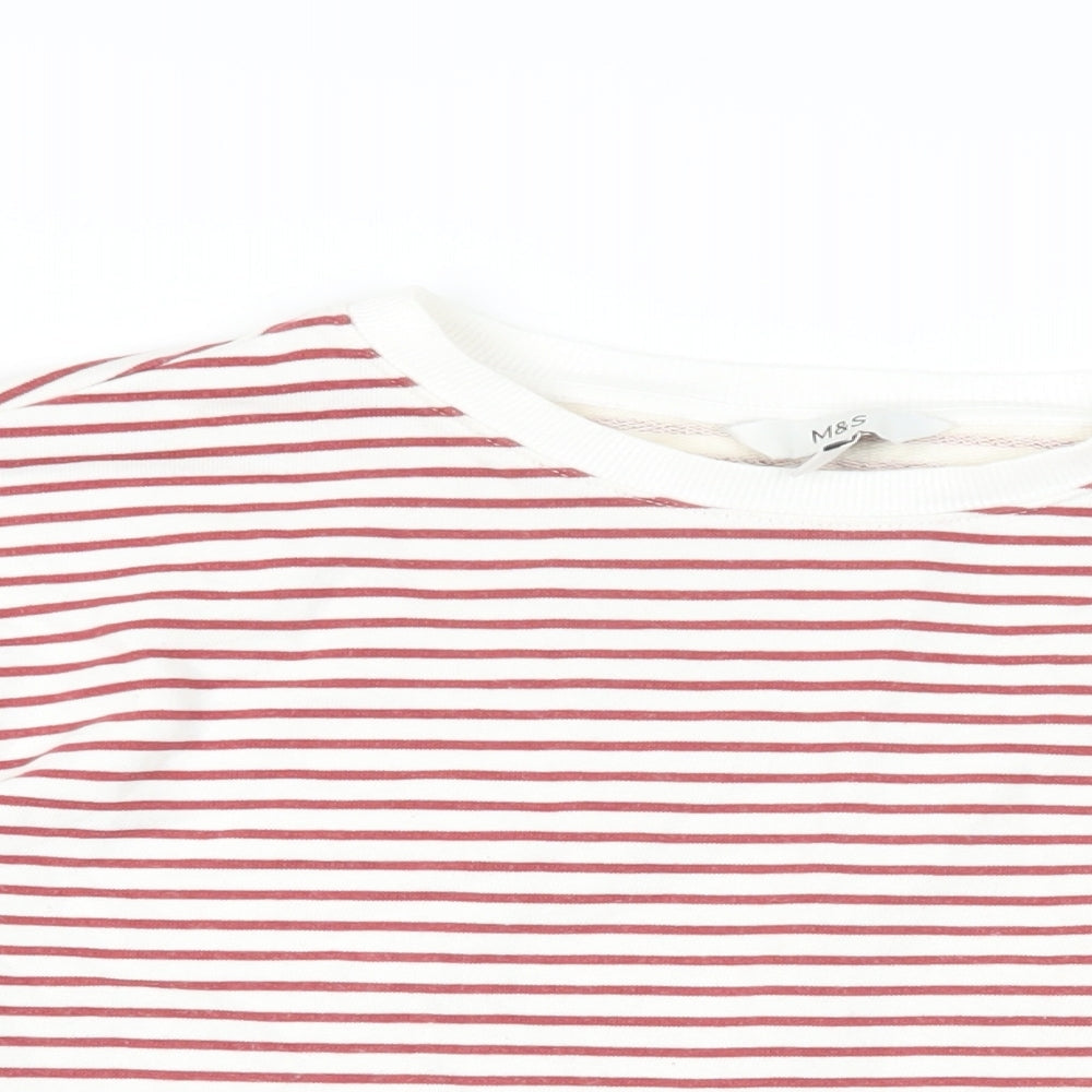 Womens UK Size M Marks and Spencer White Pullover Sweatshirt