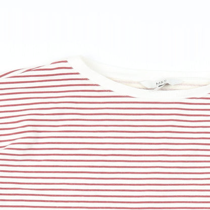 Womens UK Size M Marks and Spencer White Pullover Sweatshirt