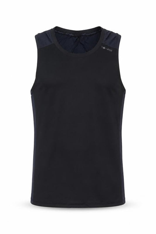 Domyos Mens Black Polyester Basic Tank Size M Crew Neck Pullover - Gym Workout Running