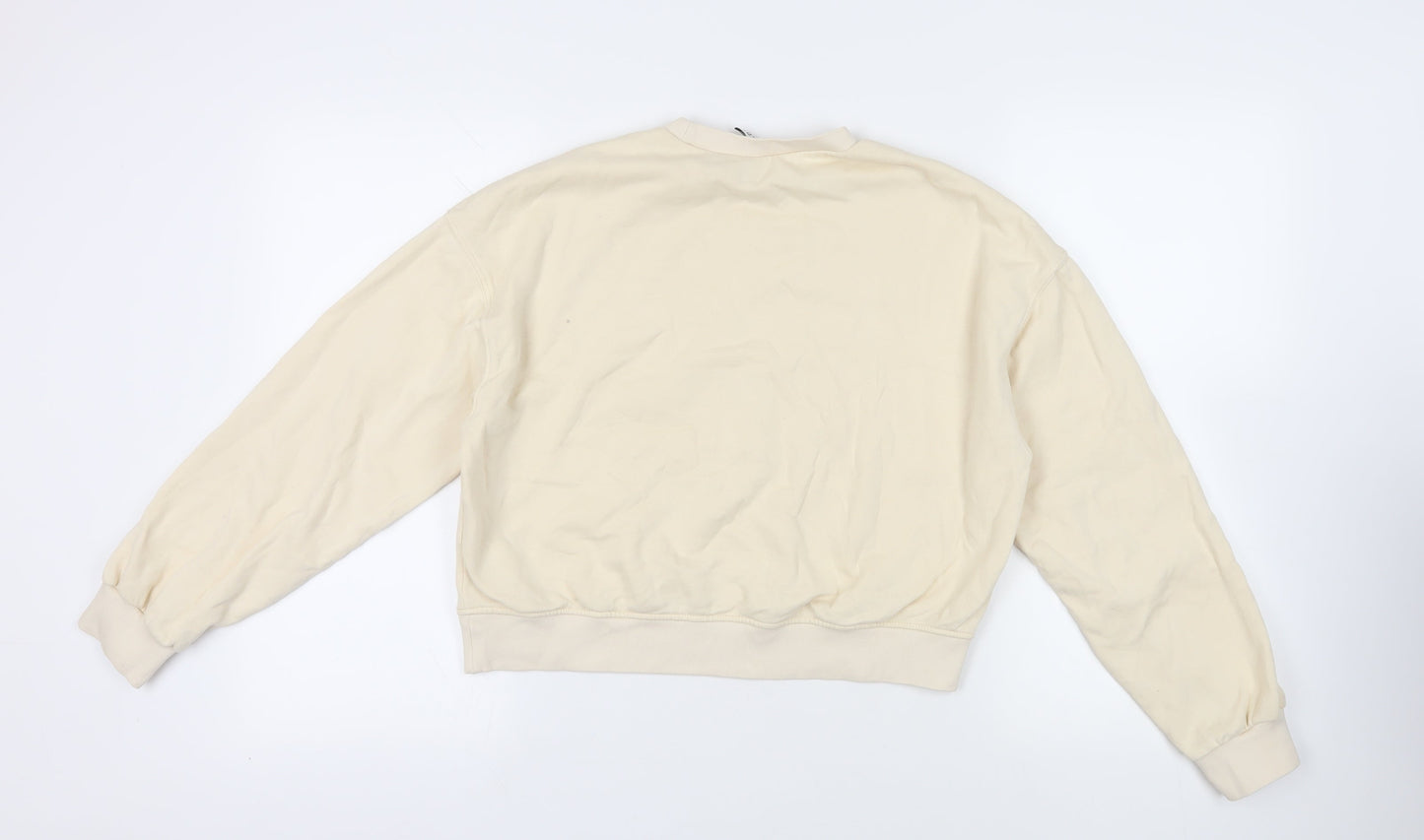 Womens UK Size S Divided by H&M Ivory Pullover Sweatshirt