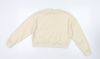 Womens UK Size S Divided by H&M Ivory Pullover Sweatshirt
