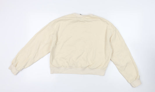 Womens UK Size S Divided by H&M Ivory Pullover Sweatshirt