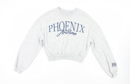 H&M Girls Grey Cotton Pullover Sweatshirt Size 13-14 Years Pullover - Phoenix Arizona