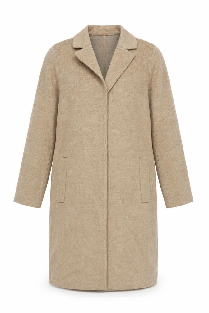 Womens UK Size 6 H&M Beige Overcoat