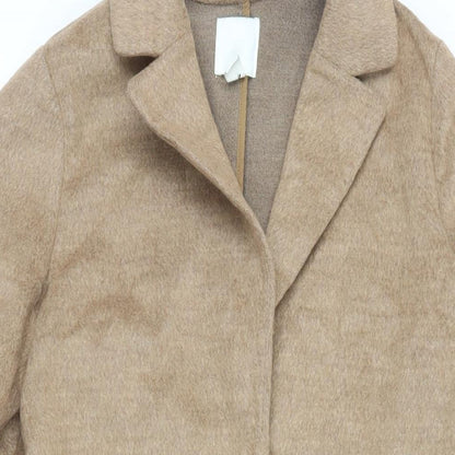 Womens UK Size 6 H&M Beige Overcoat