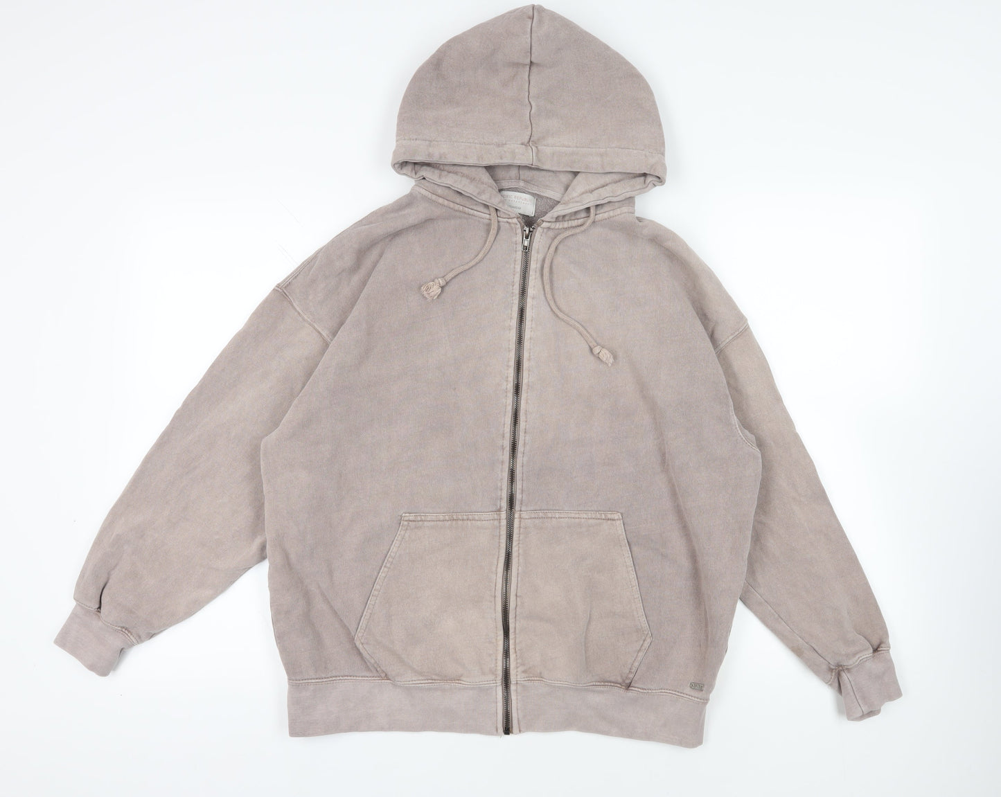 Mens UK Size S Pull&Bear Grey Full Zip Hoodie