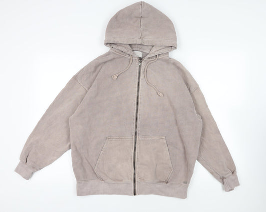 Mens UK Size S Pull&Bear Grey Full Zip Hoodie